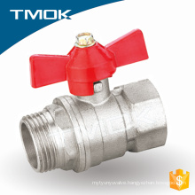 hot water ball valve ptfe sealed short handle male to male factory 1.5 inch ball valve